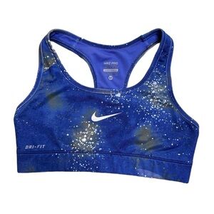 Nike Pro swoosh dri-fit galaxy printed sports bra women’s size XS